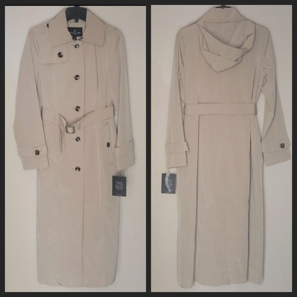 LONDON FOG Removable Hooded Midi Trench Coat Size S - Picture 3 of 8